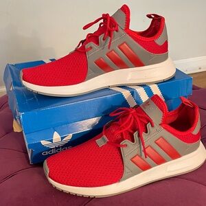 Barely worn! Adidas X_PLR Scarlet and Charcoal Athletic Shoes